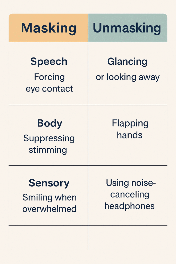 masking vs unmasking