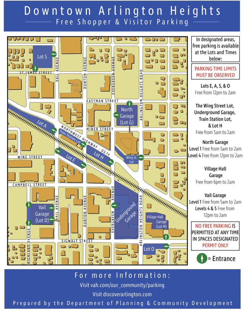 Arlington Heights Light On Anxiety Parking Map