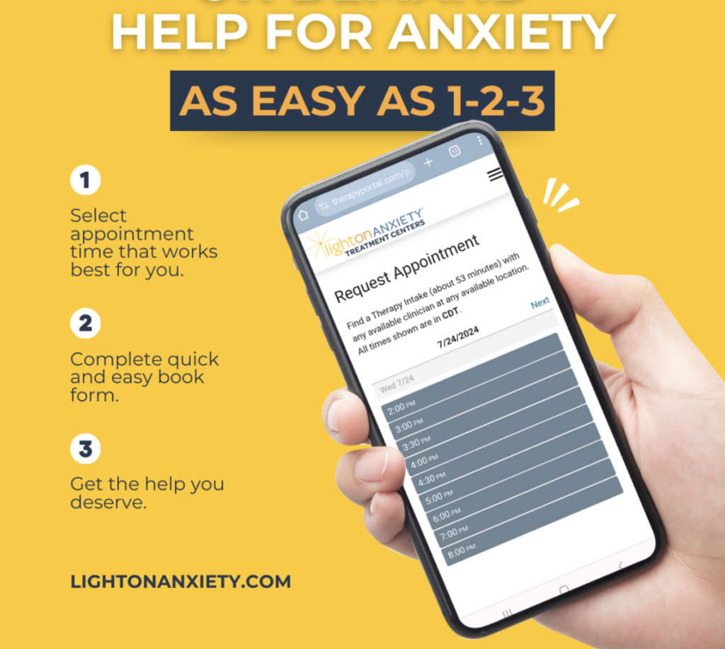 Start Anxiety Treatment at light on anxiety